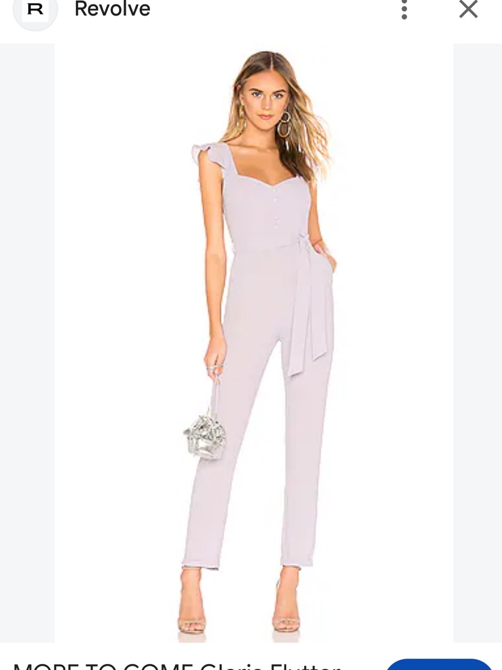 superdown Lavender Ruffle Strap Jumpsuit